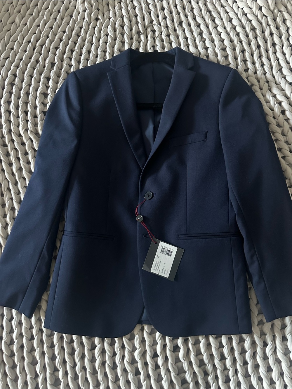 Boys Navy Modern Tailored Sport Coat